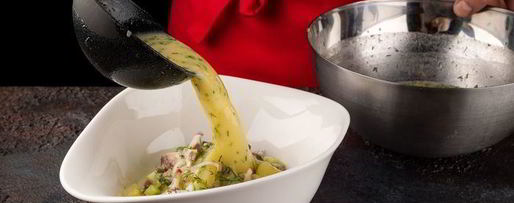 Шаг 3: окрошки с языком