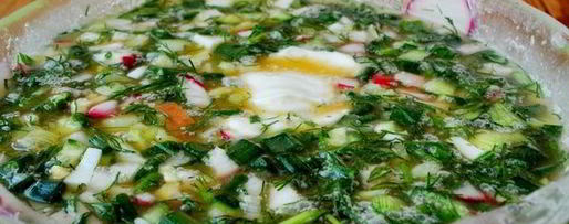 Шаг 7: окрошки сборной мясной в ледяной чаше