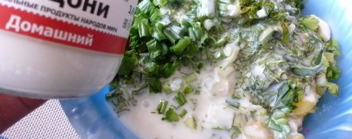 Шаг 3: окрошки со свеклой и мацони