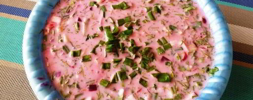 Шаг 4: окрошки со свеклой и мацони