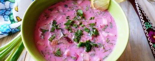 Шаг 5: окрошки со свеклой и мацони