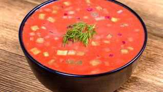 Рецепт Пикантной окрошки с килькой в томатном соусе