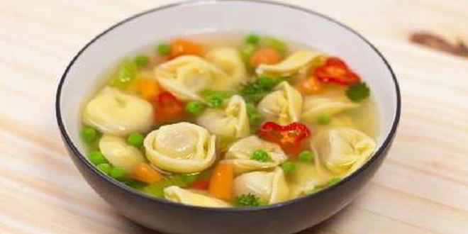Рецепт картофельно-овощного суп с тортеллини