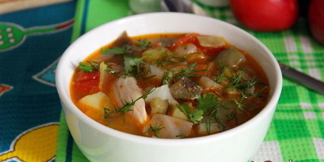 Рецепт куриного супа с осенними овощами