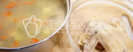 Шаг 5: куриного супа с овощами и фасолью