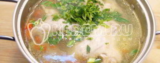 Шаг 6: куриного супа с овощами и фасолью