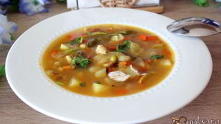 Рецепт Куриного супа с овощами и мелкой пастой