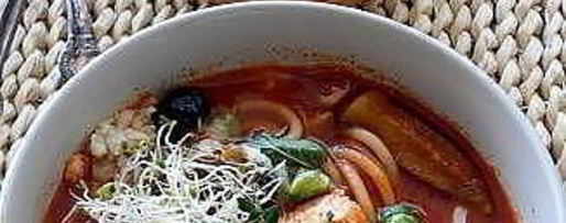 Шаг 6: минестроне с рыбой и спагетти