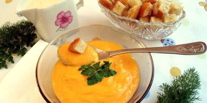 Рецепт овощного крема-супа с имбирем