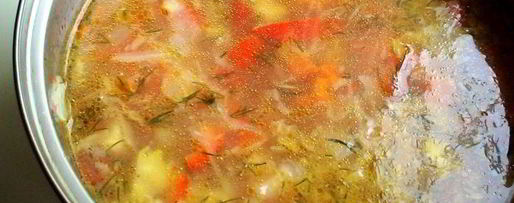 Шаг 3: овощного, летнего супчика с томатно-чесночными гренками