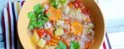 Шаг 5: овощного, летнего супчика с томатно-чесночными гренками