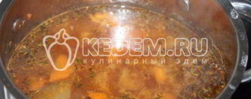 Шаг 6: овощного супа с баклажанами