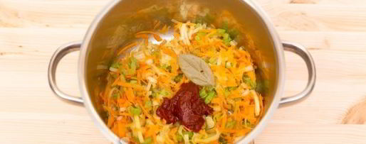 Шаг 5: овощного супа с фасолью и макаронами