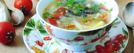 Шаг 10: овощного супа с грибами