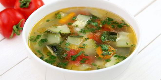 Рецепт овощного супа с кабачком