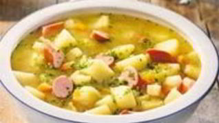 Рецепт Овощного супа с сосисками в мультиварке