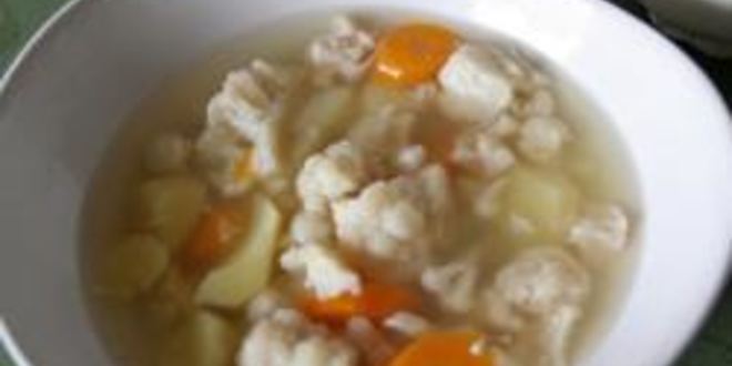 Рецепт овощного супа с цветной капустой