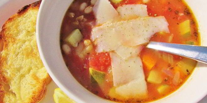 Рецепт овощного супа с зерном и фасолью