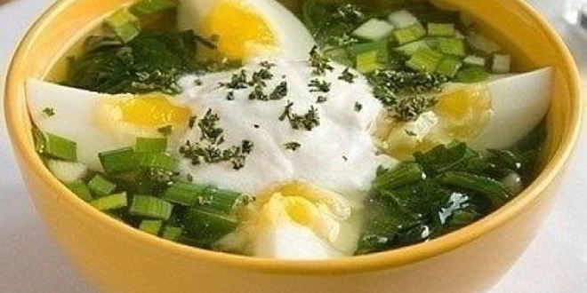 Рецепт овощного супчика с яйцом