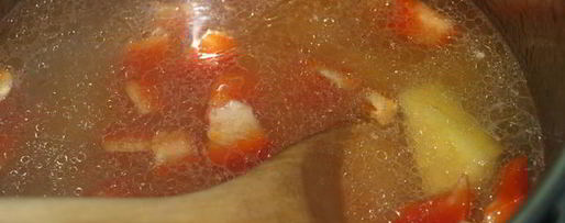 Шаг 5: супа из форели с плавленным сыром и овощами