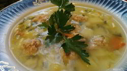 Рецепт Супа с куриными фрикадельками и овощами