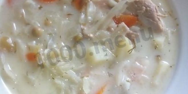 Рецепт супа с плавленым сыром и овощами