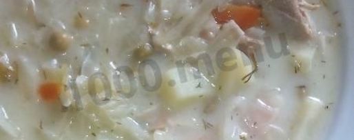 Шаг 2: супа с плавленым сыром и овощами