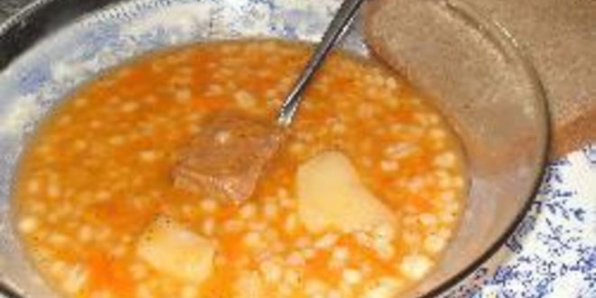Рецепт перлового супа с мясом