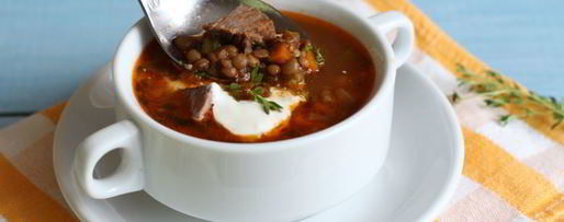 Шаг 9: чечевичной похлебки с говядиной