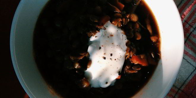 Рецепт чечевичной похлебки с грибами