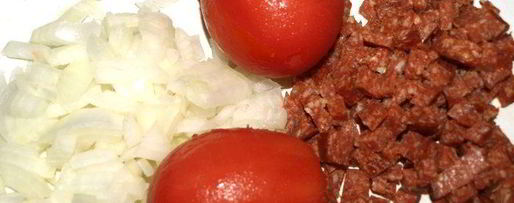 Шаг 2: чечевичной похлебки с овощами и пепперони