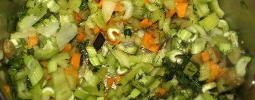 Шаг 5: чечевичной похлебки с овощами и пепперони