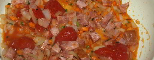 Шаг 2: чечевичной похлебки с сальчичоном