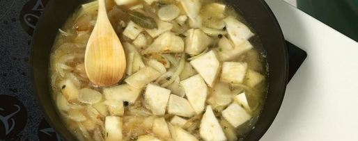 Шаг 1: чесночной похлебки с лепешками