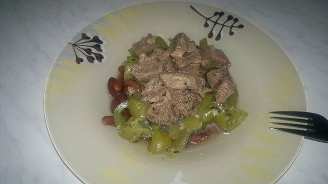 Рецепт Фасолевой похлебки с говядиной и зеленым перцем