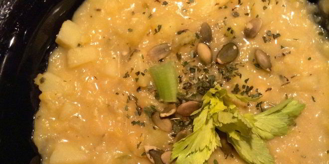 Рецепт гороховой похлебки с карри и сельдереем