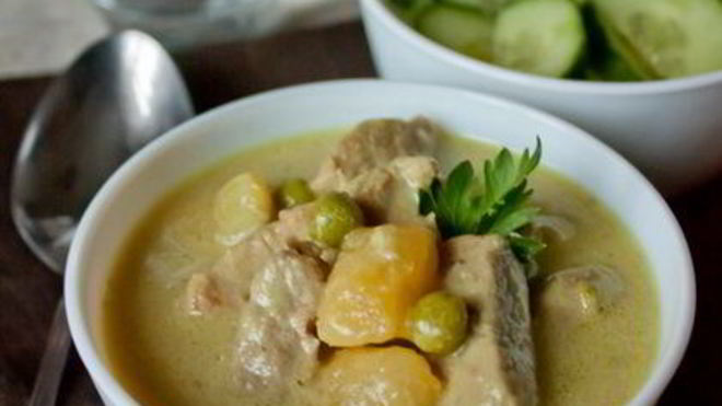 Рецепт Густой похлебки из баранины в кокосовом молоке