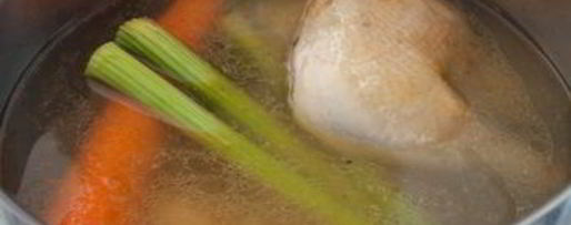 Шаг 1: густой похлебки с курицей и пореем
