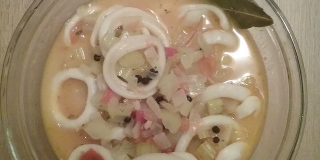 Рецепт легкой похлебки из кальмара