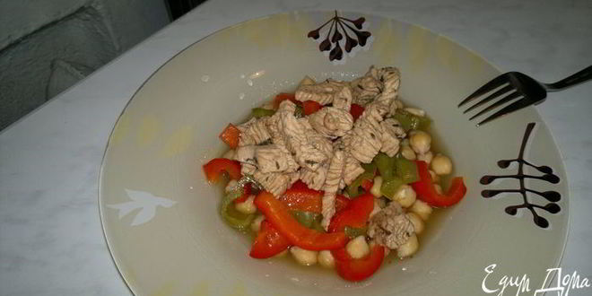 Рецепт нутовой похлебки с бульоном из индейки в бальзамике и лимонном соке со сладкими перцами