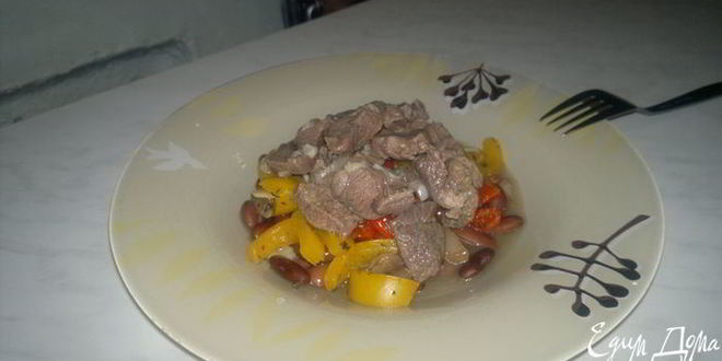 Рецепт похлебки из фасоли со сладкими перцами и бараниной в уцхо сунели