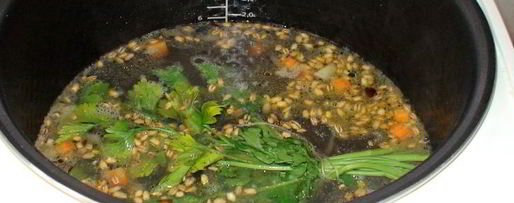 Шаг 3: похлебки из перловой крупы с индейкой