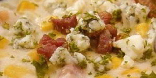 Рецепт похлебки с картофелем, кукурузой и сыром