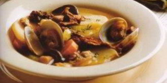 Рецепт похлебки с моллюсками, грибами, картофелем