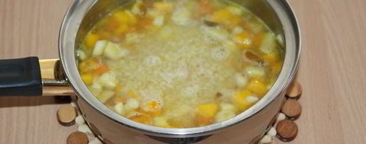 Шаг 4: похлебки с тыквой, грибами и булгуром