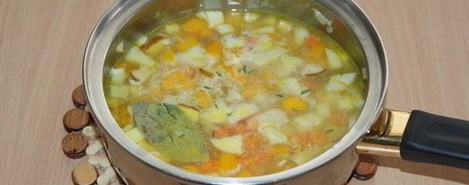 Шаг 5: похлебки с тыквой, грибами и булгуром