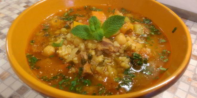 Рецепт шорбы по-алжирски — густой похлебки с араниной, курицей, нутом, овощами и специями