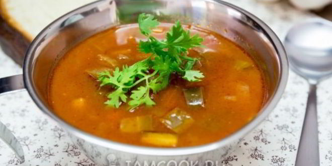 Рецепт постного супа с баклажанами и нутом