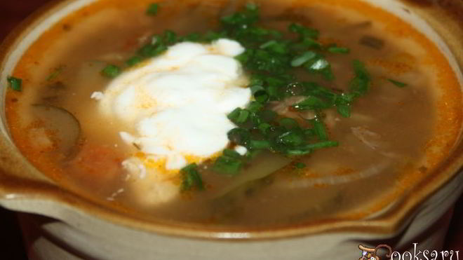 Рецепт Необычного рассольника с пшеничной крупой