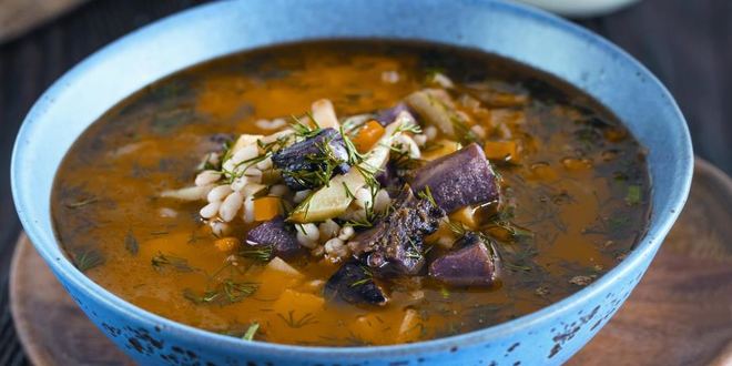 Рецепт рассольника из гусиных потрохов